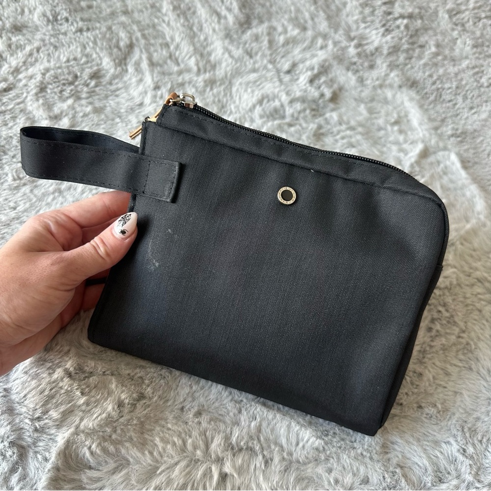 Bvlgari Black Men's Toiletry Cosmetics Bag Travel Pouch Brown